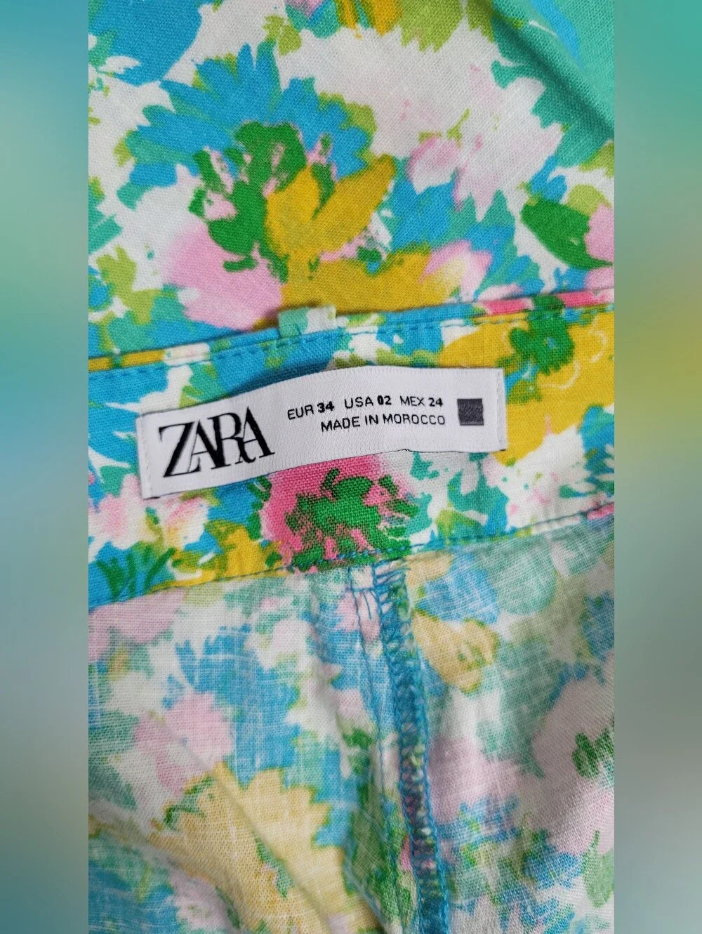 EUC | Zara Floral Lightweight Linen Blend Pants
